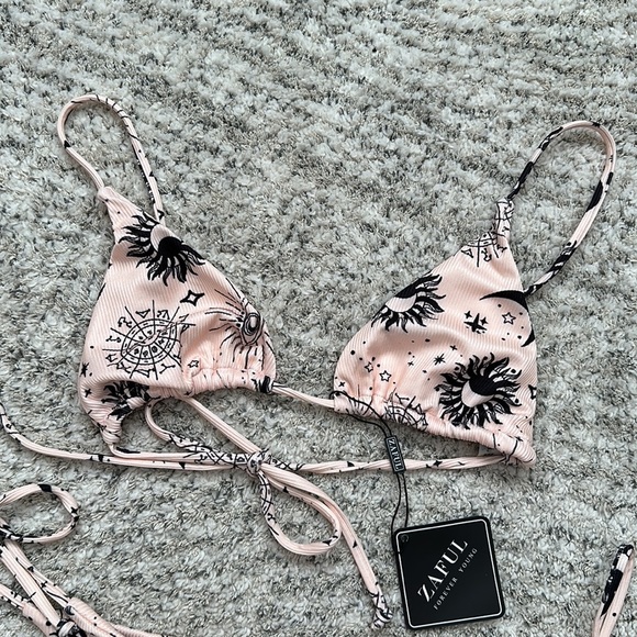 NWT Pink & Black Celestial High Cut Bikini - Picture 3 of 16